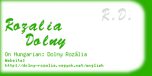 rozalia dolny business card
